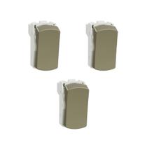 Kit 3 Modulo Interruptor Simples Miluz Dourado Schn S3B72013