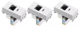 Kit 3 Modulo Para Telefone RJ11 Branca - Tramontina