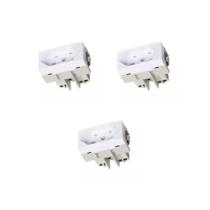 Kit 3 Módulo Tomada 10A-250V PB Branco Sleek Margirius 16049 Kit 3 Módulo Tomada 10A-250V PB Branco Sleek Margirius 16049