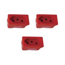 Kit 3 Modulo Tomada 20A 250V Pb 680161 Vermelho Zeffia Pial