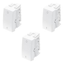 Kit 3 Módulos Interruptores Bipolar Simples 20A 250V Habitat - Fame