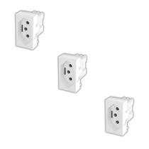 Kit 3 Módulos Para Tomada Padrão 20a Simples Evidence - Fame