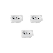Kit 3 Modulos Tomada 10A Branco Parafuso 615040 Plus Pial