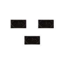 Kit 3 Modulos Tomada 10A Preto Liz Tramontina 57215/030