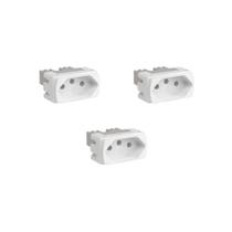 Kit 3 Modulos Tomada 10A S3B70340 Branco Miluz Schneider Kit 3 Modulos Tomada 10A S3B70340 Branco Miluz Schneider