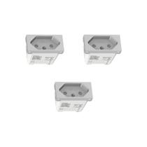 Kit 3 Modulos Tomada 10A S70202174 Alumínio Orion Schneider