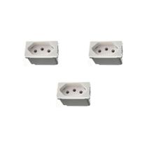 Kit 3 Modulos Tomada 20A 250V Branco 615060BC+ Pial Plus+