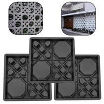 Kit 3 Molde Forma Arabe Elemento Vazado 39x39x7 Arabico Bloco Divisor Concreto Sala Cozinha