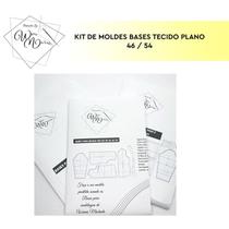 Kit 3 moldes bases tecido plano tamanho 46 ao 54 by Wania Machado