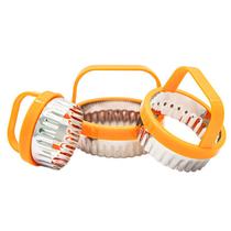 Kit 3 Moldes Cortadores Para Biscoito Pasta Circular Ondas