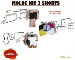 Kit 3 Moldes De Shorte, Modelagem&Diversos, P ao G