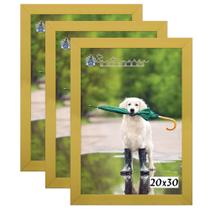 Kit 3 Molduras Porta Retrato 20X30 Amarelo Kit 3 Molduras Porta Retrato 20X30 Amarelo
