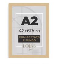 Kit 3 Molduras Quadro A2 42x60 Com Acetato Poster Premium - Pinus Kit 3 Molduras Quadro A2 42x60 Com Acetato Poster Premium - Pinus