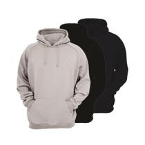 Kit 3 Moletons Feminino Ragor Algodão Capuz Bolso Conforto