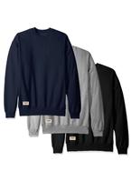 Kit 3 Moletons Gola Careca Básicos Preto, Cinza e Marinho Masculino Kit 3 Moletons Gola Careca Básicos Preto, Cinza e Marinho Masculino