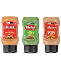 Kit 3 Molho Billy & Jack Original, Verde e Bacon Kit 3 Molho Billy & Jack Original, Verde e Bacon