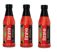 Kit 3 Molho De Pimenta Original 60ml Bravo Extra Picante