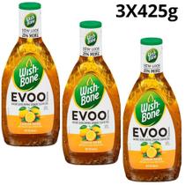 Kit 3 molho para saladas wish bone ervas e limão 425g leve, cítrico e aromático