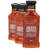 Kit 3 Molho Sweet Chilli Bombay Herbs & Spices 375g Cada