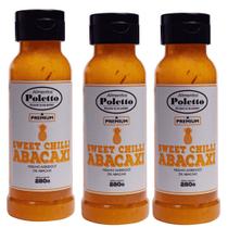 Kit 3 Molhos ABACAXI Poletto 280g Kit 3 Molhos ABACAXI Poletto 280g