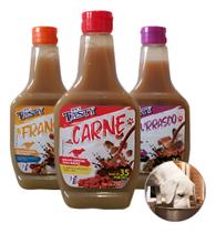 Kit 3 Molhos Para Ração De Cachorro Petisco Pet Cães - Sabores Diversos