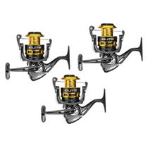 Kit 3 Molinetes Pesca Marine Sports Elite 6000 Gold 3 Rolamentos