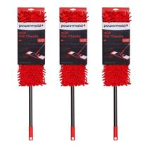 Kit 3 Mop Flat Esfregão Vermelho Cinza Powermaid