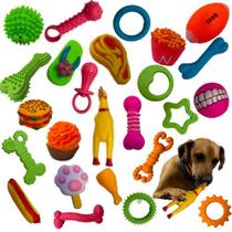 Kit 3 Mordedores Brinquedo Vinil P/ Cachorros Pequenos Filhotes Grandes Pet Cão Cachorro