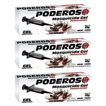 Kit 3 Mosquicida Gel 30g Poderoso Bisnaga Elimina Moscas