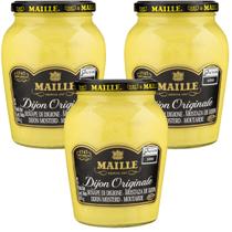 Kit 3 Mostarda Francesa Dijon Tradicional Maille 865 Gr