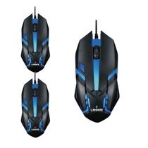 Kit 3 Mouse Gamer Com Fio Led Rgb Design Ergonômico 1,35m 1200 De Dpi Usb De Alta Qualidade
