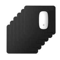 Kit 3 Mouse Pad De Couro 20X20 + Porta Copos