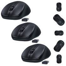 Kit 3 Mouse Sem Fio MSI 55 Intelbras Design Anatômico Ambidestro Clique Silencioso NF Para Empresa