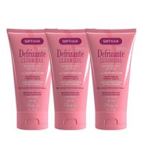 Kit 3 Mousse Anti-frizz Defrizante Protetor Térmico Ceramidas Soft Hair 240ml