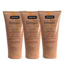 Kit 3 Mousse Anti-frizz Defrizante Protetor Térmico Tutano com Queratina Soft Hair 240ml