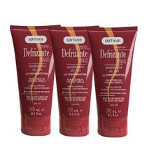 Kit 3 Mousse Anti-frizz Protetor Térmico Defrizante Vinho Soft Hair 240ml