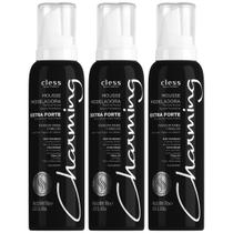 Kit 3 Mousse Modelador Charming Cless Extra Forte Fixador Cabelo Antiúmidade Brilho Filtro UV 140ml Kit 3 Mousse Modelador Charming Cless Extra Forte Fixador Cabelo Antiúmidade Brilho Filtro UV 140ml