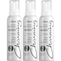 Kit 3 Mousse Modelador Charming Cless Fixa Solto Hidratacao Fios Macios Revitaliza Brilho 140ml