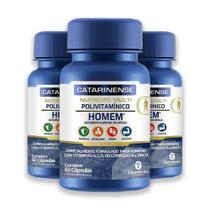 Kit 3 Multipolivitamínico Homem Catarinense 60 Cápsulas Kit 3 Multipolivitamínico Homem Catarinense 60 Cápsulas