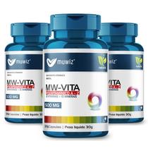 KIT 3 MW VITA - POLIVITAMÍNICO A-Z 30 Cáps 500mg MUWIZ