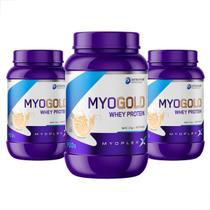 Kit 3 Myo Gold Whey Protein Premium Pote 900g Myoplex Kit 3 Myo Gold Whey Protein Premium Pote 900g Myoplex