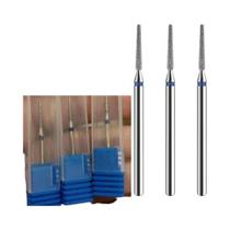 Kit-3 NailDrill Bit, Broca de ponta de diamante 718 Prego acrílico profissional