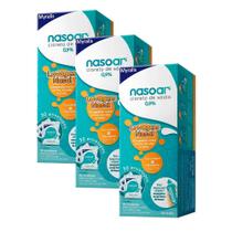 Kit 3 Nasoar 0,9% com 30 Envelopes Refil