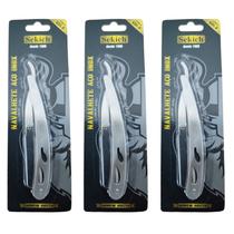 Kit 3 Navalhete Aço Inoxidável Linha Gold 1112 - Sekich Kit 3 Navalhete Aço Inoxidável Linha Gold 1112 - Sekich