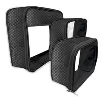 Kit 3 Necessaire Transparente Unissex Grande Viagem Frasqueira Organizador Mala Infantil Bolsa Maternidade Menino Menina