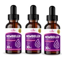 Kit 3 Newbelliv Ácido Hialurônico, Silício, Resveratrol, Colágeno e Selênio 30ml Celliv - Celliv