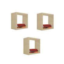 Kit 3 Nicho Decorativo 15X15X20 cm Em Mdf