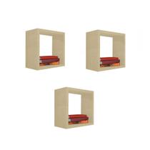 Kit 3 Nicho Decorativo 20X20X15 cm Em Mdf