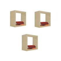 Kit 3 Nicho Decorativo 20X20X20 cm Em Mdf