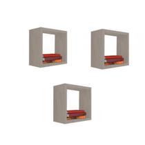 Kit 3 Nicho Decorativo 30X30X20 cm Em Mdf